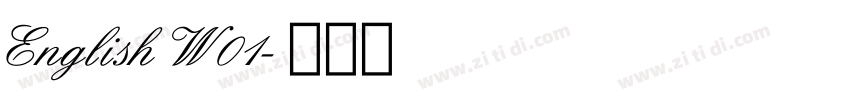 English W01字体转换